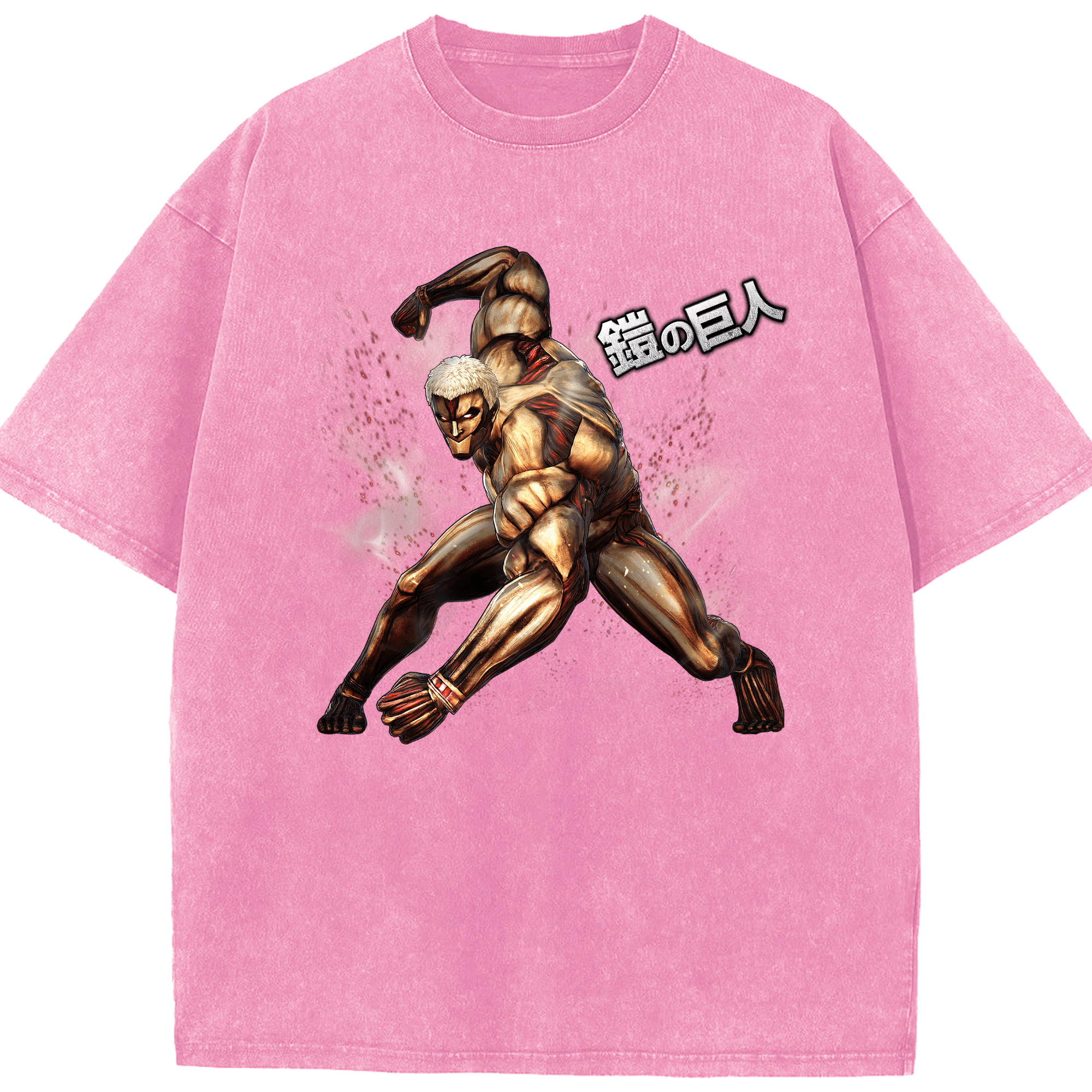 （画像用） 進撃の巨人 Attack on Titan 綿100% ヴィンテージ風 半袖Tシャツ（フロントプリント）